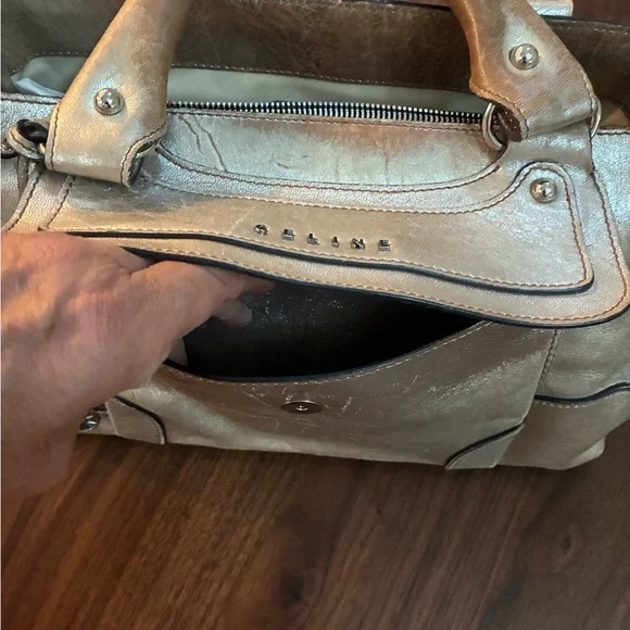 Celine Metallic Gold Leather Tote - Picture 4 of 15